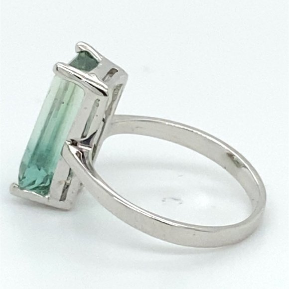 BiColor Tourmaline 3.62ct Solid 14K White Gold Ring - Picture 6 of 6